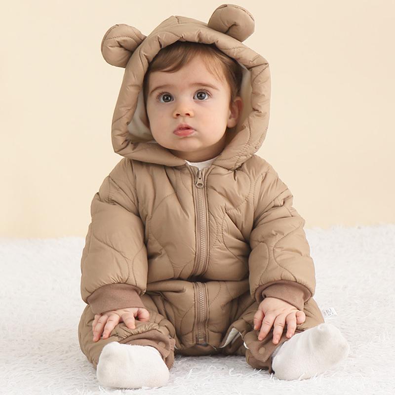 新生児用厚手のコットンジャンプスーツ,ロンパース,フード付き - Cotton Baby Onesies Zipper のレビューと価格