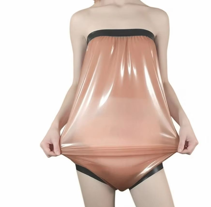 ゴム製ショートパンツ下着ブリーフ透明ピンクと黒のハイウエスト - Diapering のレビューと価格