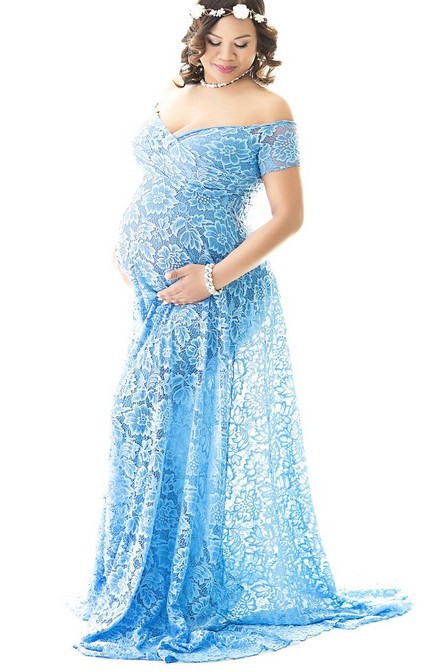 ヨーロッパ系アメリカ人向けマタニティウェア、レースのトレーン - Maternity Wear のレビューと価格