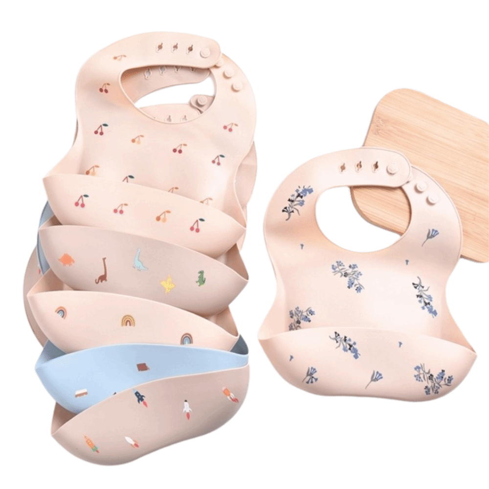 新しいシリコーンベビー食事用よだれかけ調節可能なストラップ軽 - Waterproof Baby Bibs Silicone のレビューと価格