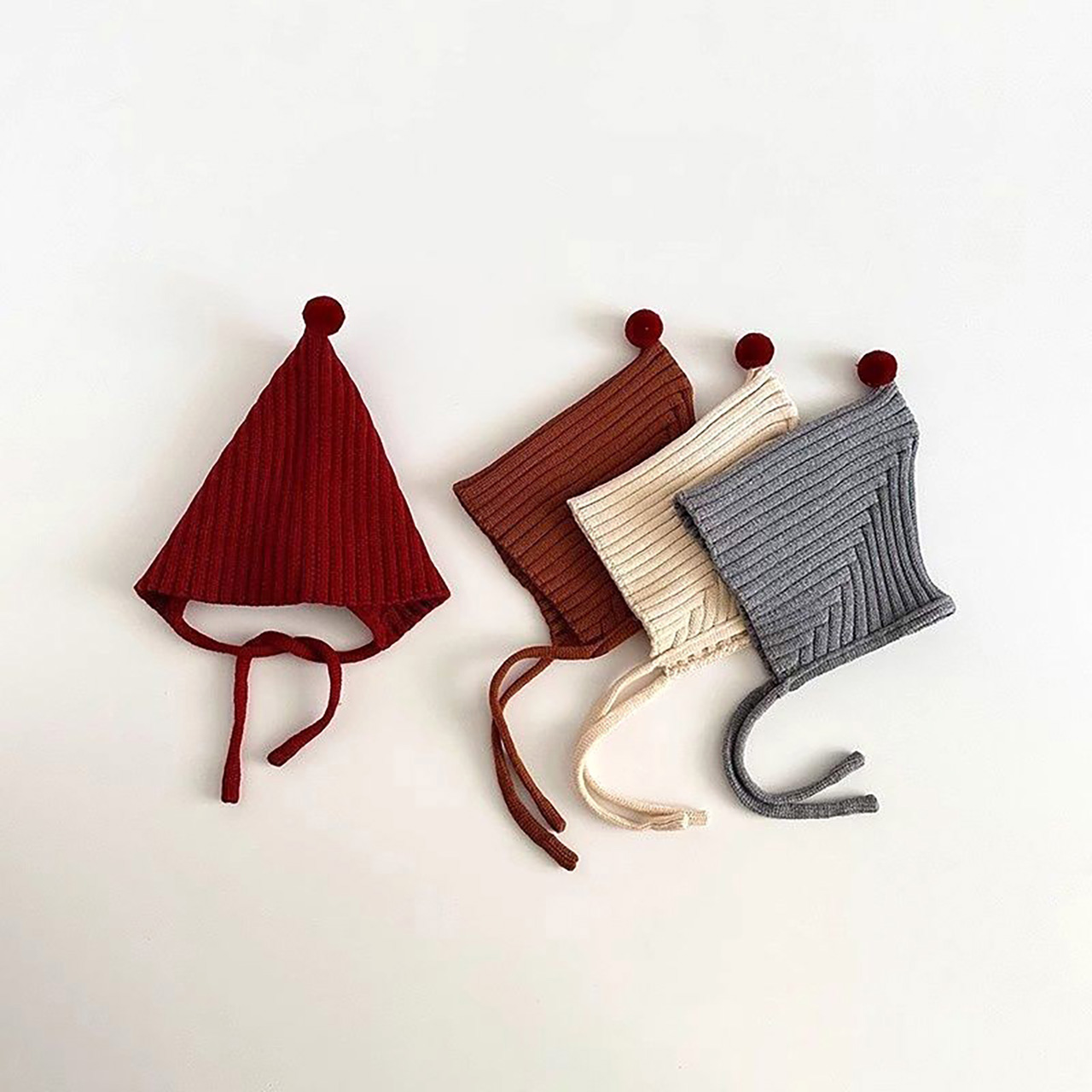 冬のベビーニット帽子かわいい無地幼児ひもビーニーキャップ子供 - Infant Beanie Hat With Ears のレビューと価格