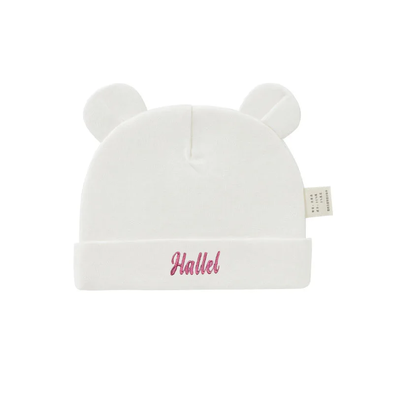 ユニセックスカスタムベビーネームビーニー新生児オーガニックコ - Infant Beanie Hat With Ears のレビューと価格