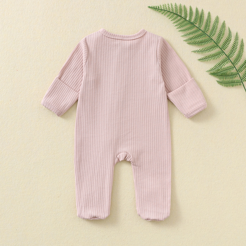 ベビーロンパース秋と冬のベビークライミング服長袖ジッパークラ - Cotton Baby Onesies Zipper のレビューと価格