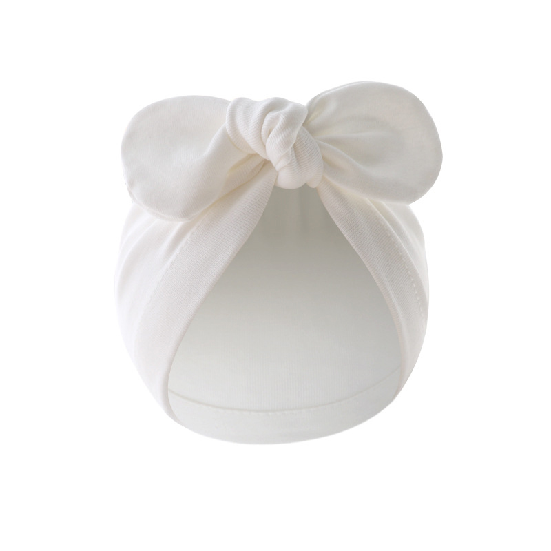 バニーの耳が付いた柔らかい綿のターバン帽子、かわいい幼児のビ - Infant Beanie Hat With Ears のレビューと価格