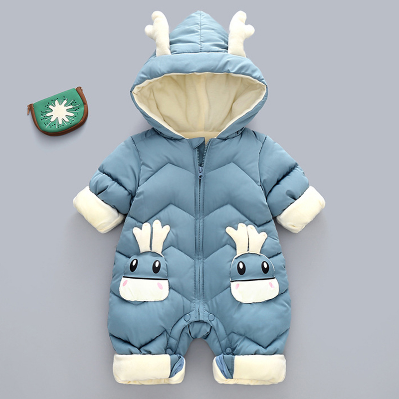 1-3Y 幼児厚いベルベットロンパース服冬秋パッド入り暖かい - Cotton Baby Onesies Zipper のレビューと価格