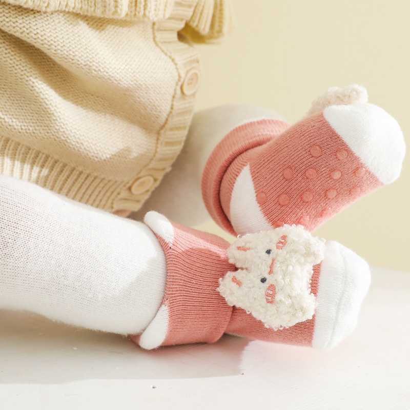 生まれたばかりの赤ちゃんのための漫画の動物の靴下、幼児のため - Unisex Baby Socks Non Slip のレビューと価格