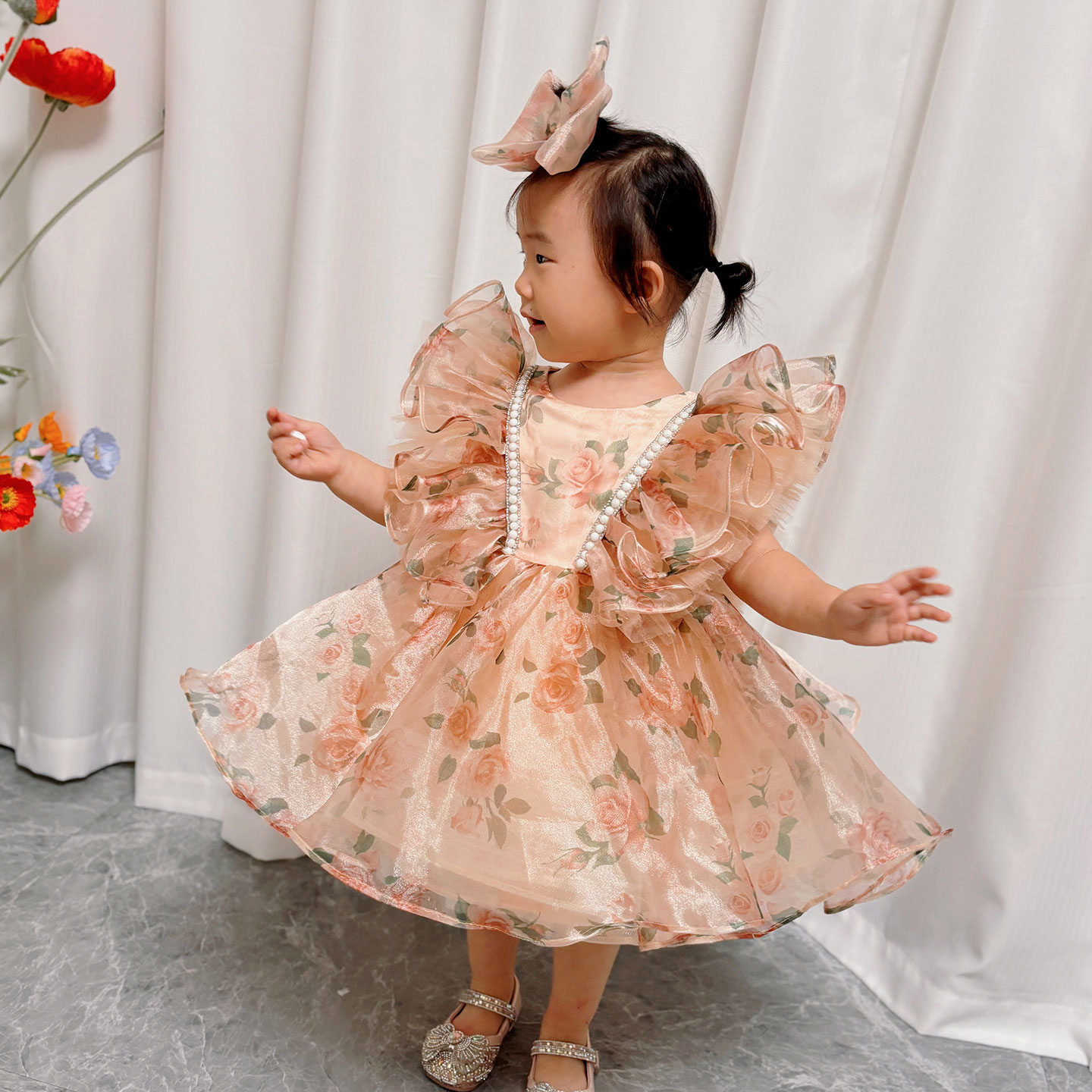 夢のようなVow J225 見事なシャンパンガールドレス チ - Toddler Girl Tulle Party Dress のレビューと価格