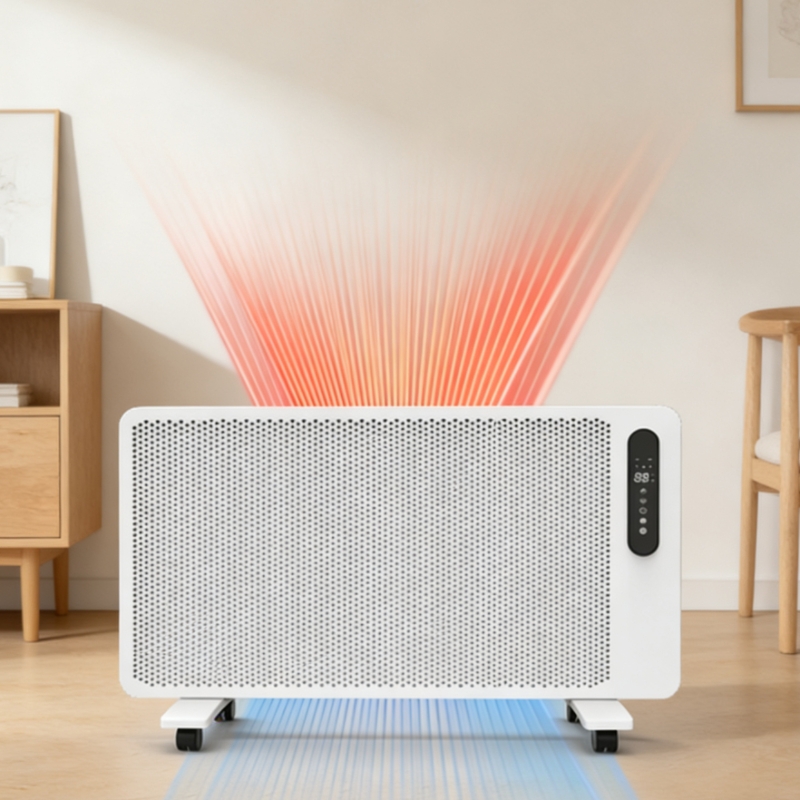 静音で暖かいグラフェン電気ヒーター、石英素子とスマートコント - Nursery のレビューと価格