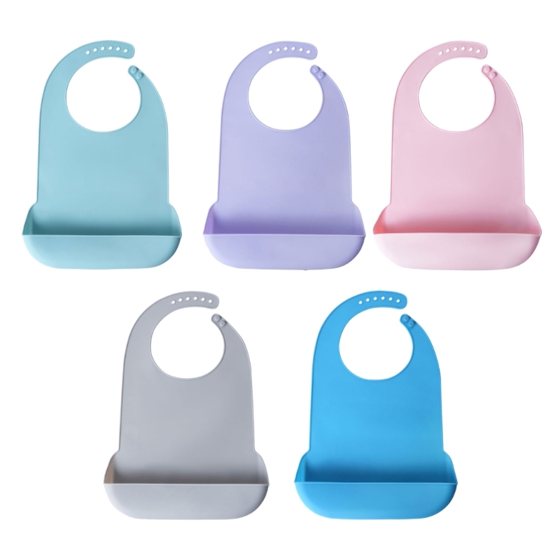 食品グレードのシリコーン大人用よだれかけ防水げっぷ布フードキ - Waterproof Baby Bibs Silicone のレビューと価格