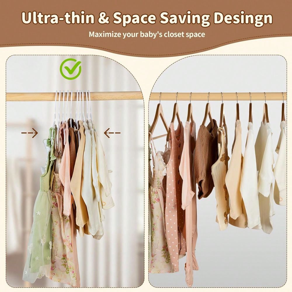 70 100パック キッズハンガー プラスチック製ベビーハン - Baby Clothes のレビューと価格