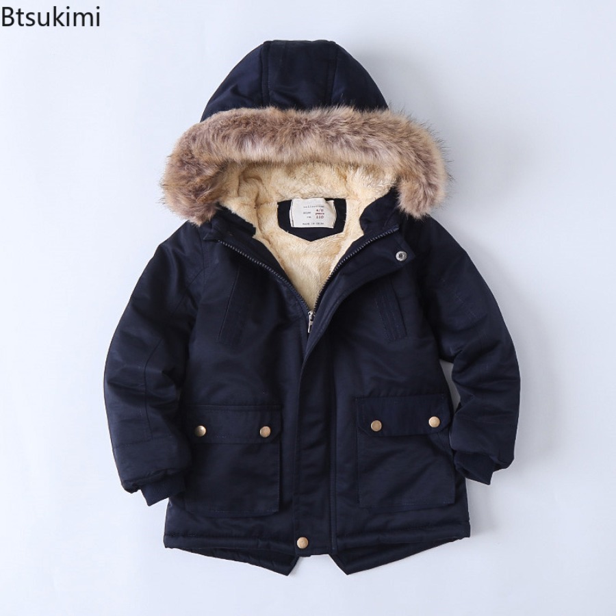 子供用フリース裏地コート肥厚男の子女の子綿ジャケット冬豪華な - Toddler Boy Winter Fleece Jacket のレビューと価格