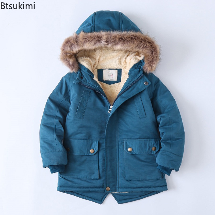 子供用フリース裏地コート肥厚男の子女の子綿ジャケット冬豪華な - Toddler Boy Winter Fleece Jacket のレビューと価格