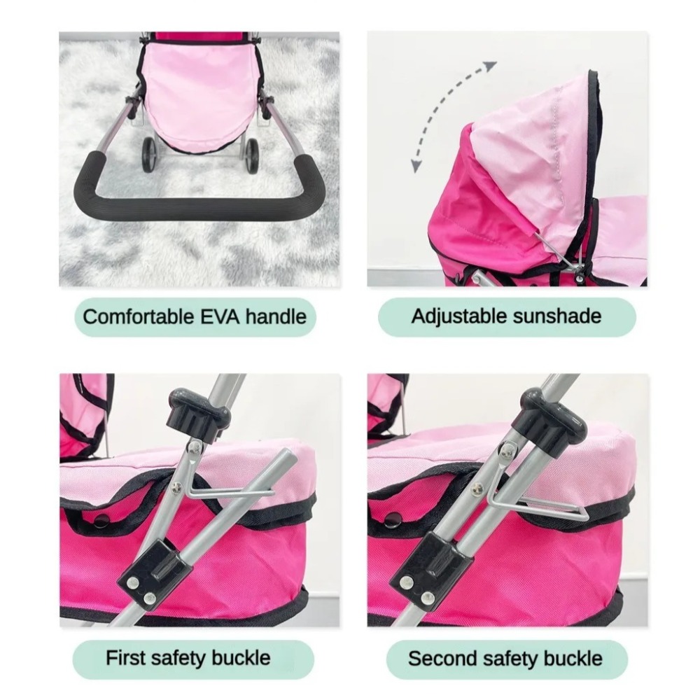 子供用ドールストローラー 折りたたみ式ベビーおもちゃドールス - Lightweight Foldable Baby Stroller Compact のレビューと価格