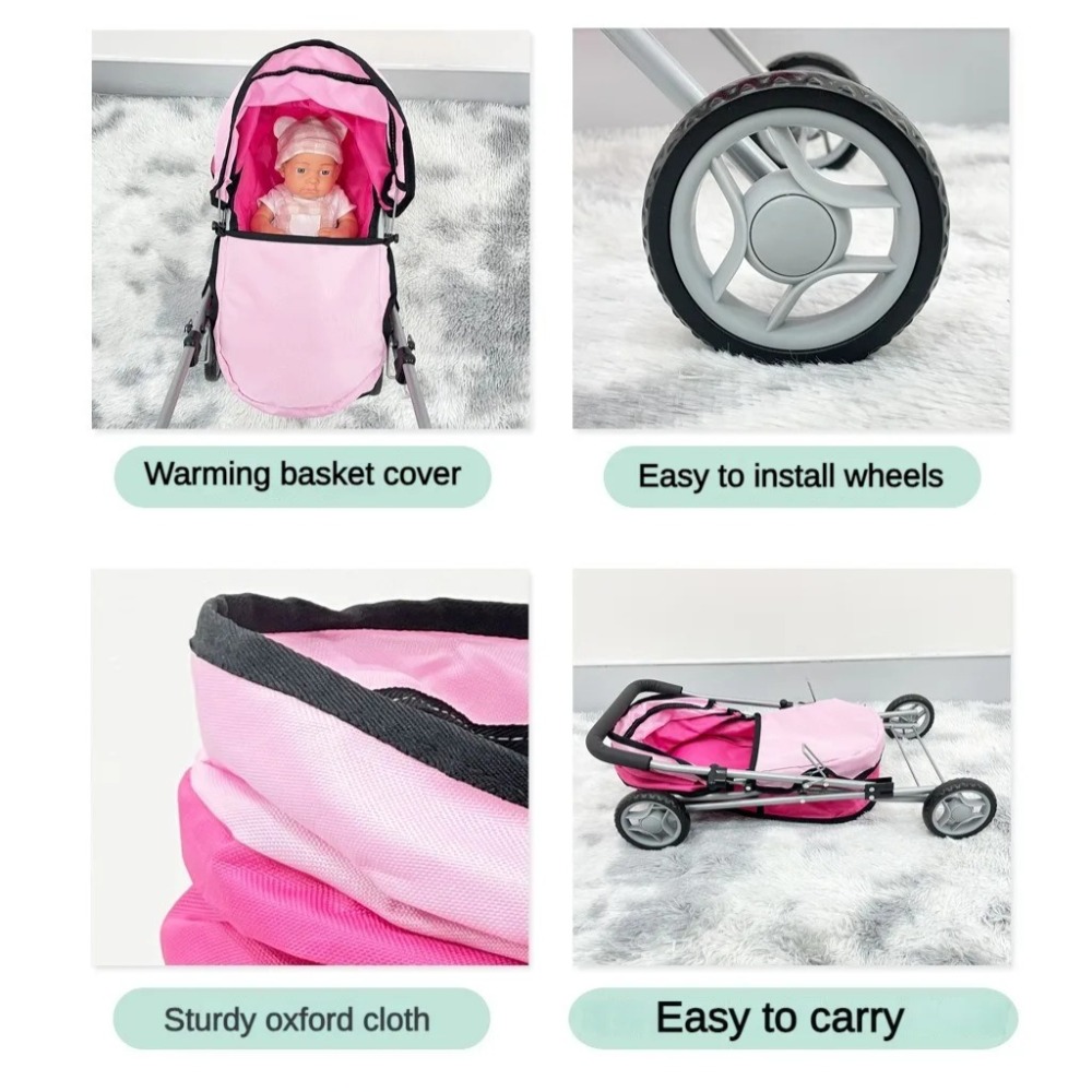 子供用ドールストローラー 折りたたみ式ベビーおもちゃドールス - Lightweight Foldable Baby Stroller Compact のレビューと価格