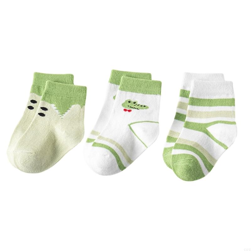 3 ペア通気性幼児靴下シームレス構造綿幼児靴下弾性ベビー靴下 - Unisex Baby Socks Non Slip のレビューと価格