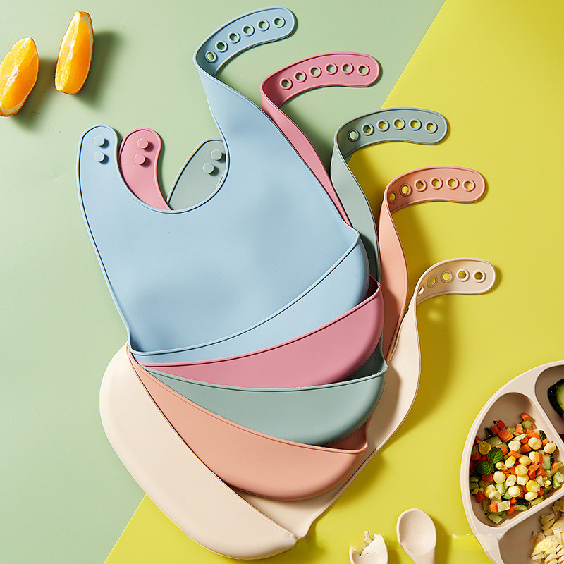 ベビーシリコーンよだれかけ赤ちゃん防水よだれかけ無地 6 ス - Waterproof Baby Bibs Silicone のレビューと価格
